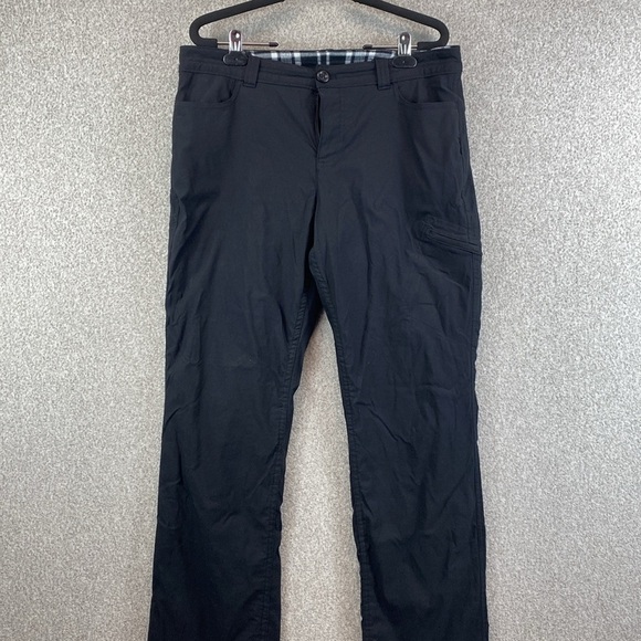 Eddie Bauer fleece lined tech pants size 12 true black winter snow pants - Picture 1 of 13
